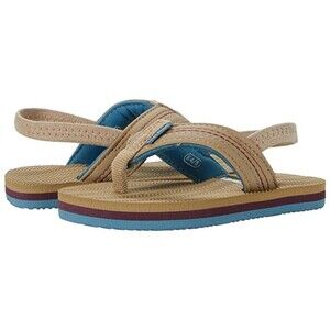 Hari Mari Brazos II Sandal Kids 4.5 Tan Round Toe Ankle Strap Flip-Flop JOBB2149
